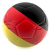 3D football with the flag of Germany - isolated over a white background